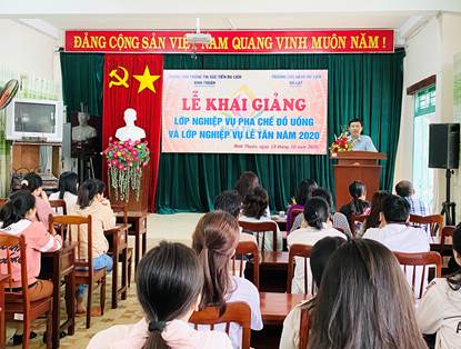 Ninh Thuận: Khai giảng lớp nghiệp vụ Pha chế đồ uống và lớp nghiệp vụ Lễ tân năm 2020